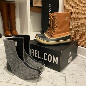 Sorel Waterproof 1964 CVS Camel Boots with Removable Inserts Women’s US Size 8